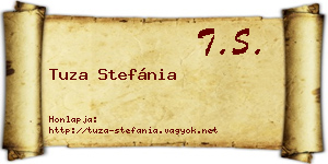 Tuza Stefánia névjegykártya